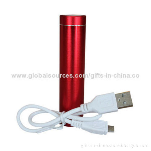 Power Bank/Charger for iPhone with Flash Light, 2,600mAh Capacity, 5V/1A Input